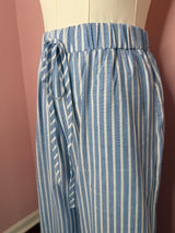 Women’s Striped Wide Leg Drawstring Pants