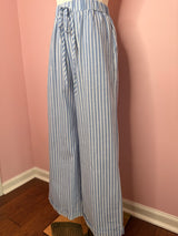 Women’s Striped Wide Leg Drawstring Pants