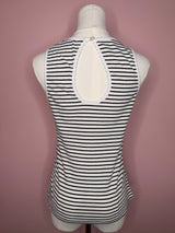 Coastal Chic Striped Ribbed Tank Top