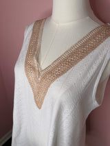 Boho Grace Lace Crochet V-Neck Tank Top
