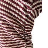Striped Square Neck Fitted Knit Top