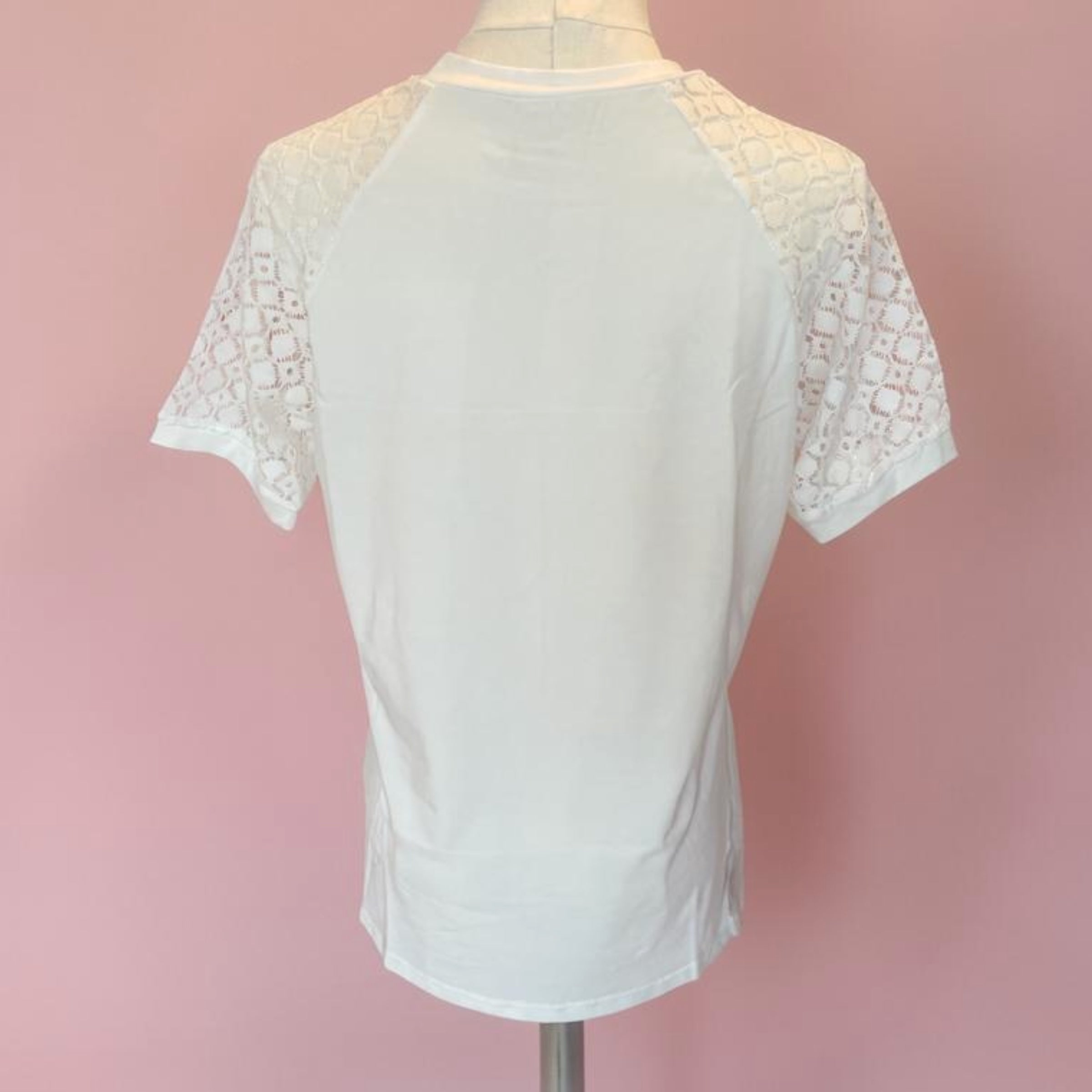 Lace Patchwork Seam Detail Tee