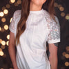 Lace Patchwork Seam Detail Tee