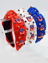 4TH of July USA Rhinestone Stud Headband