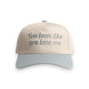 You Look Like You Love Me Two Tone Canvas Cotton Hat