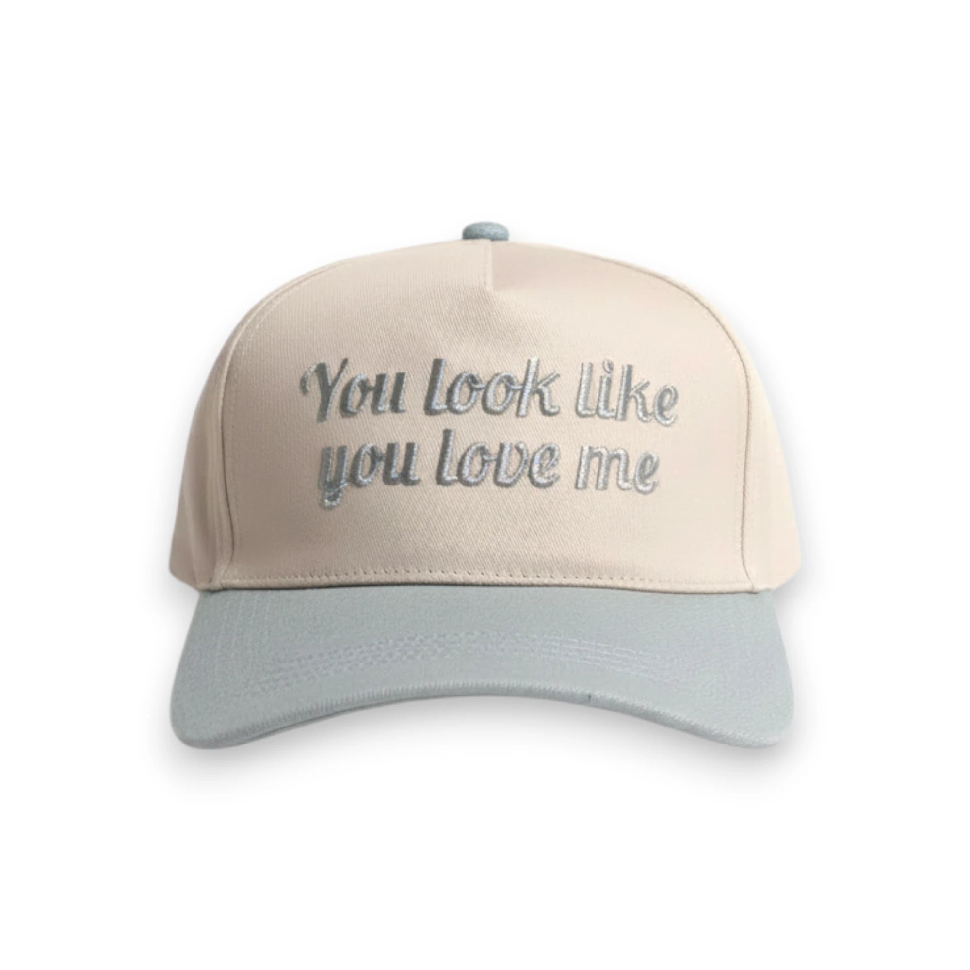 You Look Like You Love Me Two Tone Canvas Cotton Hat