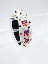 4TH of July USA Rhinestone Stud Headband