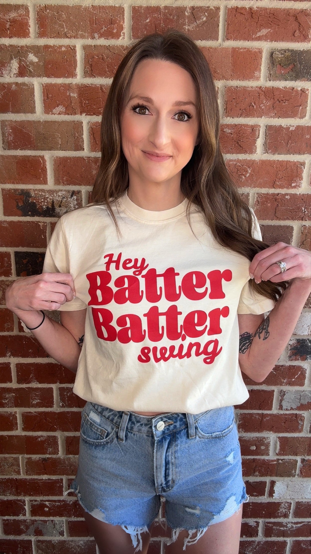 Hey, Batter Baseball Women's Graphic T-Shirt