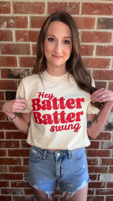 Hey, Batter Baseball Women's Graphic T-Shirt