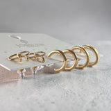 Mini Bow Huggie Hoop Trio Earrings