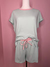 Women’s Colorblock Lounge Set - Short Sleeve Top & Matching Shorts