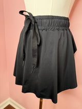 High-Waisted Drawstring Lined Tennis Skort