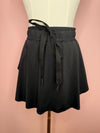 High-Waisted Drawstring Lined Tennis Skort