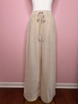 Women’s Striped Wide Leg Drawstring Pants