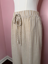 Women’s Striped Wide Leg Drawstring Pants