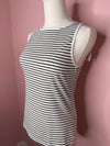 Coastal Chic Striped Ribbed Tank Top