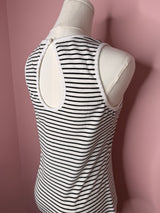 Coastal Chic Striped Ribbed Tank Top
