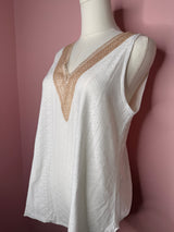 Boho Grace Lace Crochet V-Neck Tank Top