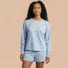 Polka Dot Bow Corded Knit Top and Shorts Set
