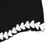 Black Contrast Trim Sleeveless Top & Shorts Set