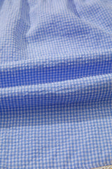 Gingham Plaid Lace Trim Buttoned Boxer Shorts