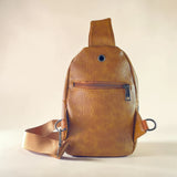 Khaki Vintage Multi Pockets Sling Bag