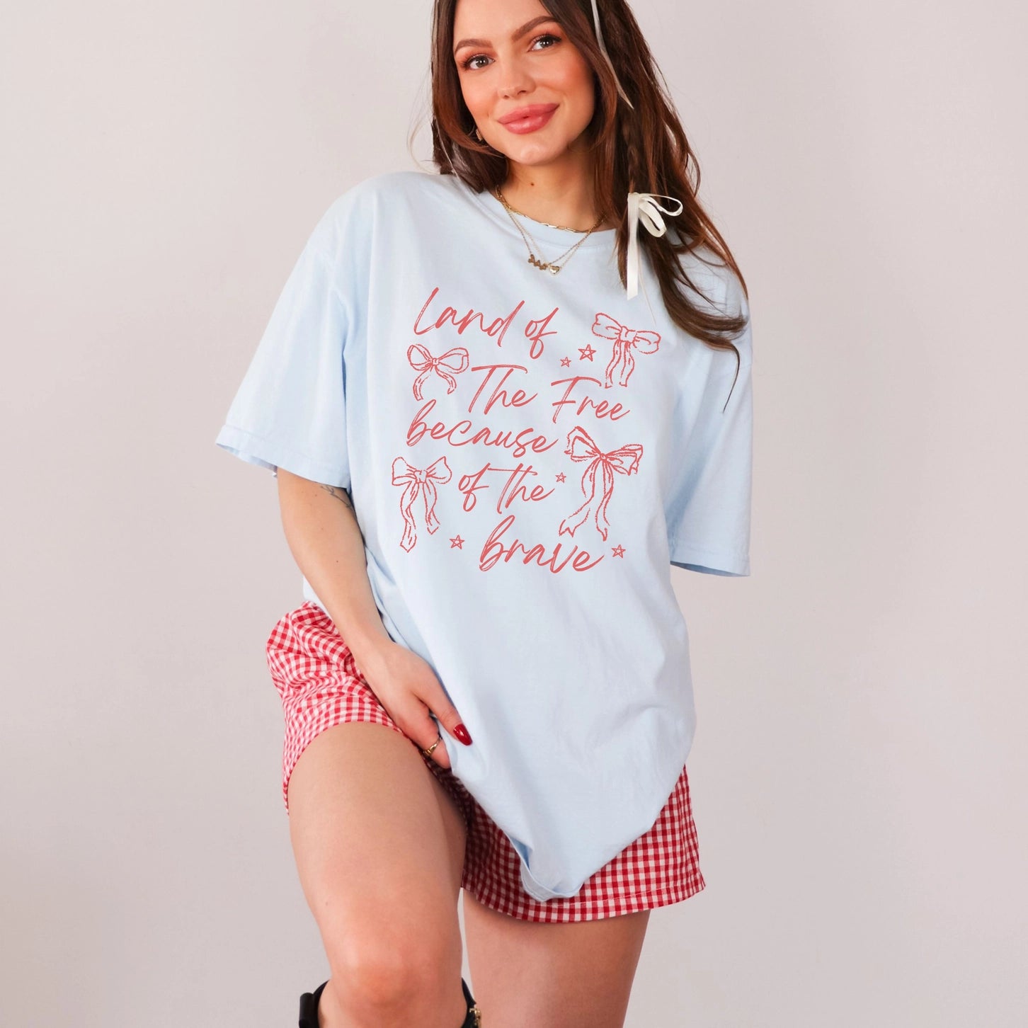 Land of the Free Graphic Tee Shirt